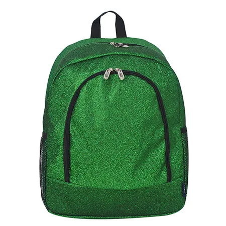 Green Glitter NGIL Canvas Backpack