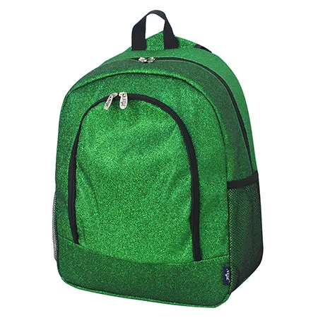 Green Glitter NGIL Canvas Backpack