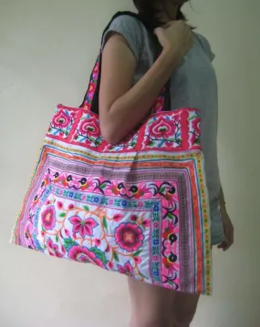 Hmong Thai Embroidered Tote Handbag