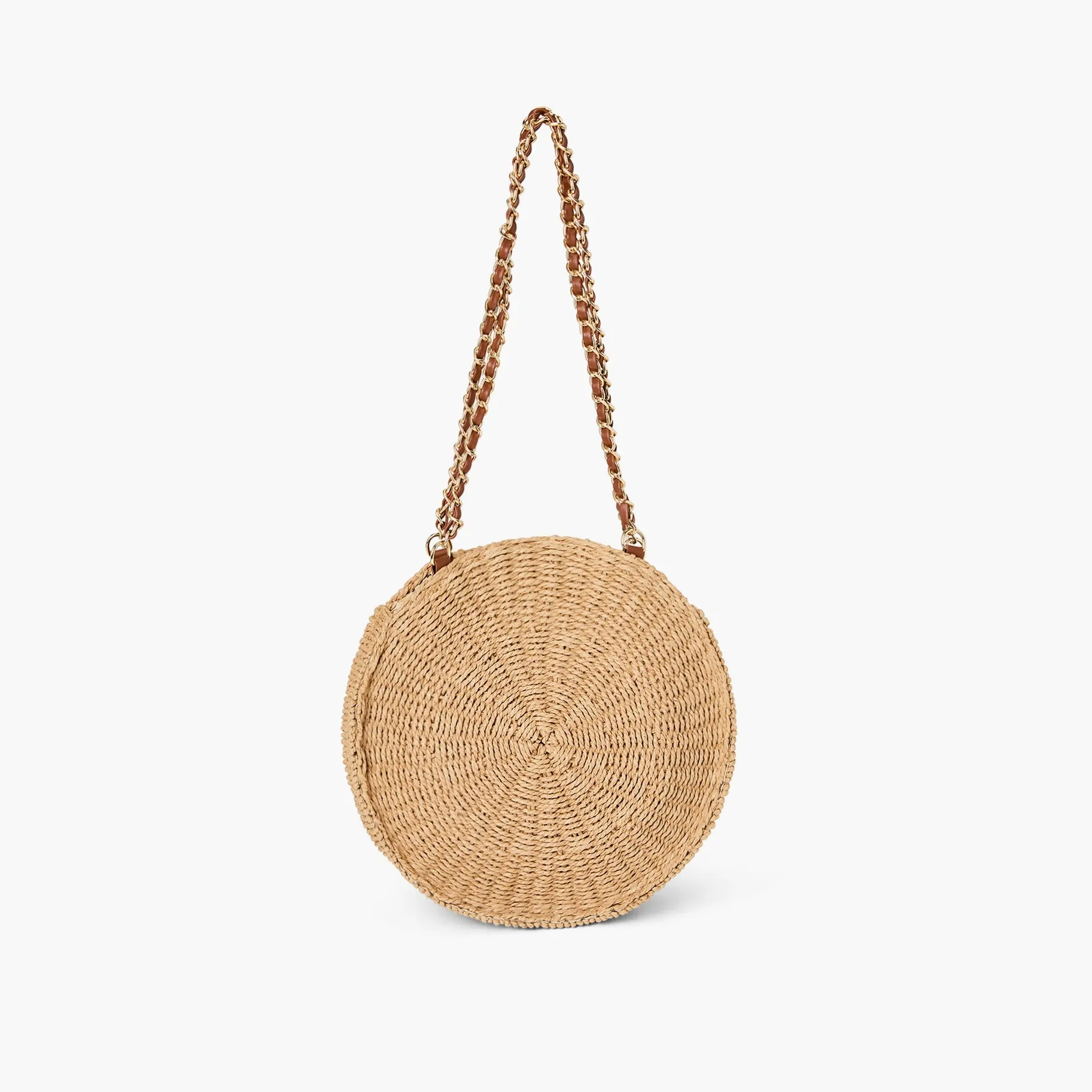 Hobo Style Circular Raisa Pearl Straw Tote Purse