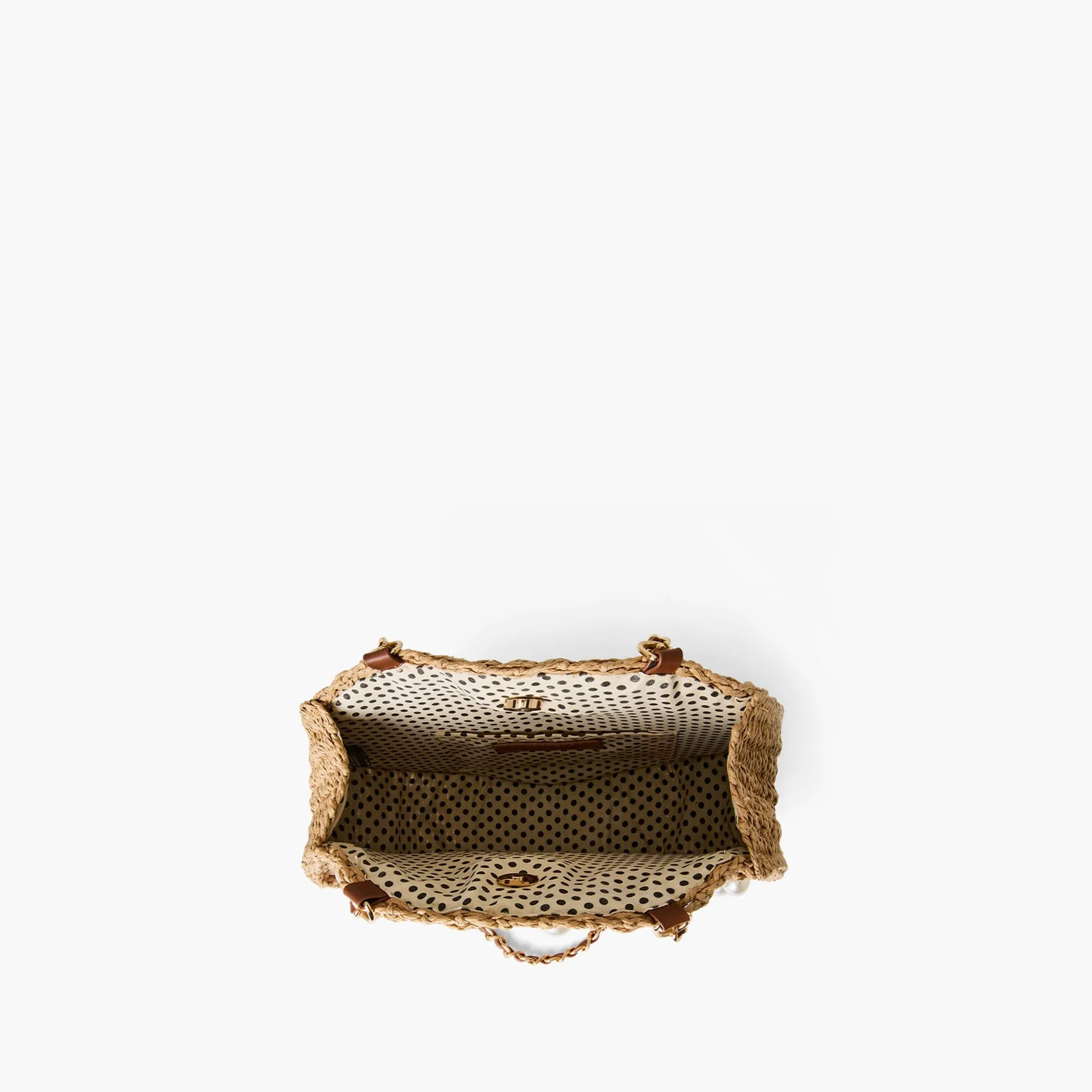 Hobo Style Circular Raisa Pearl Straw Tote Purse