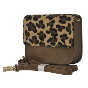 Leopard NGIL Faux Fur Clutch/Crossbody Bag