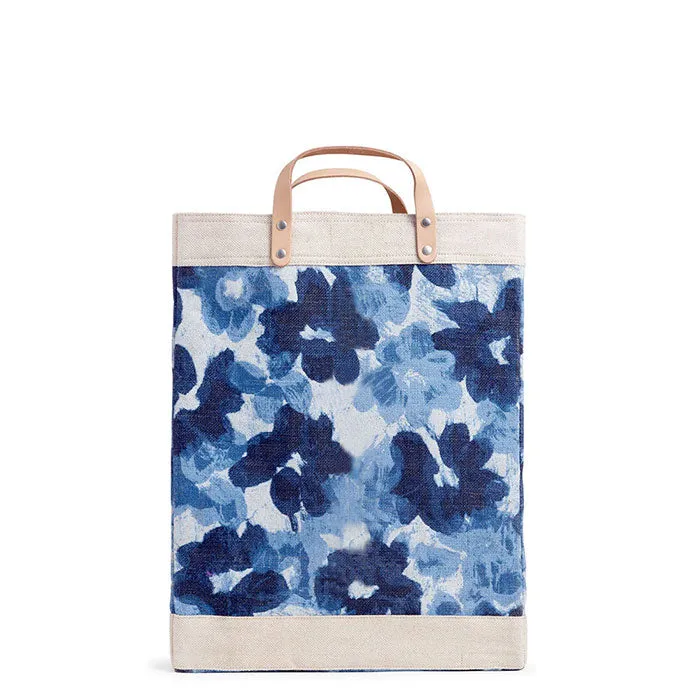 Market Bag in Indigo Bloom by Liesel Plambeck