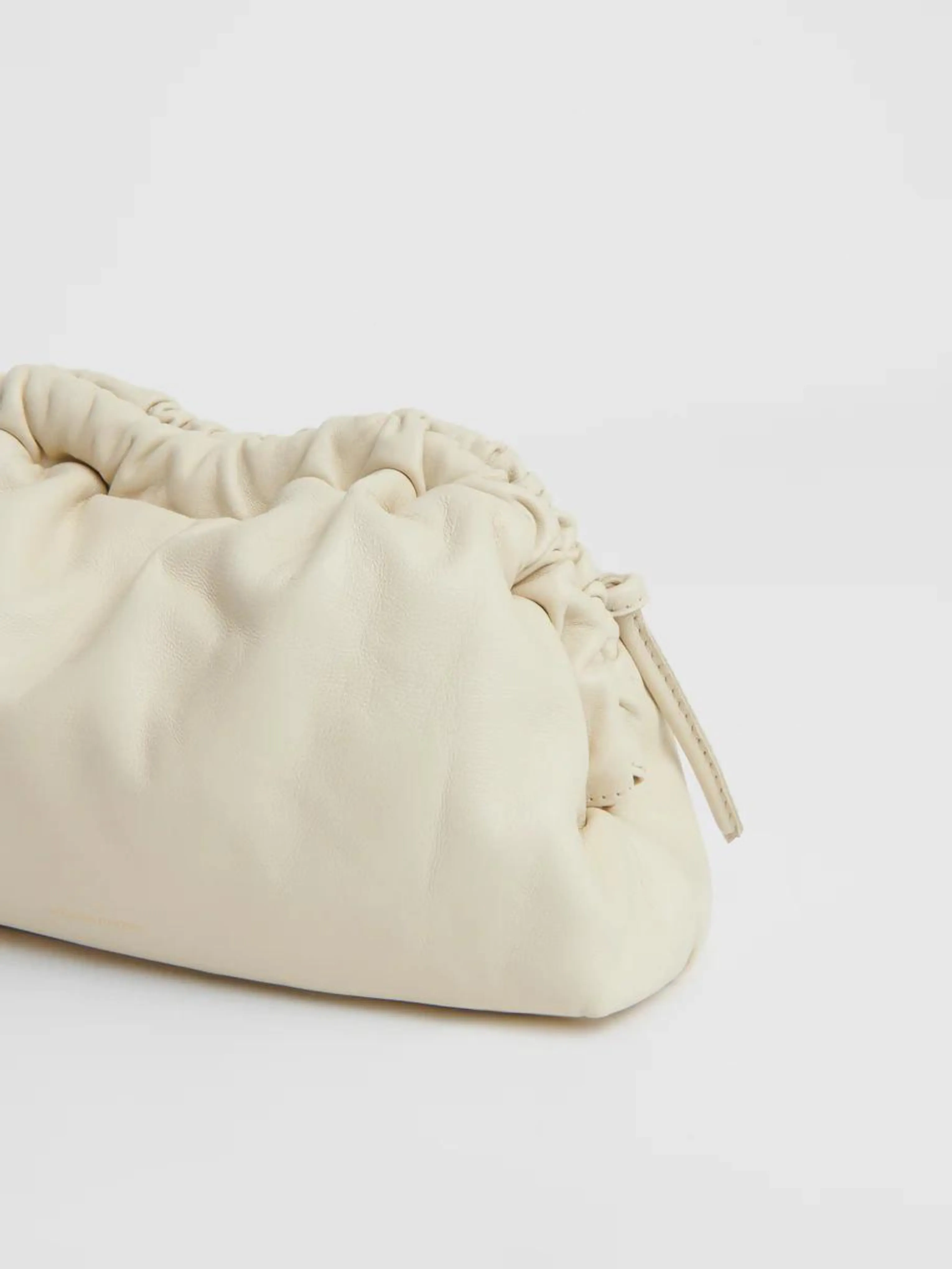 Mini Cloud Clutch in Ivory