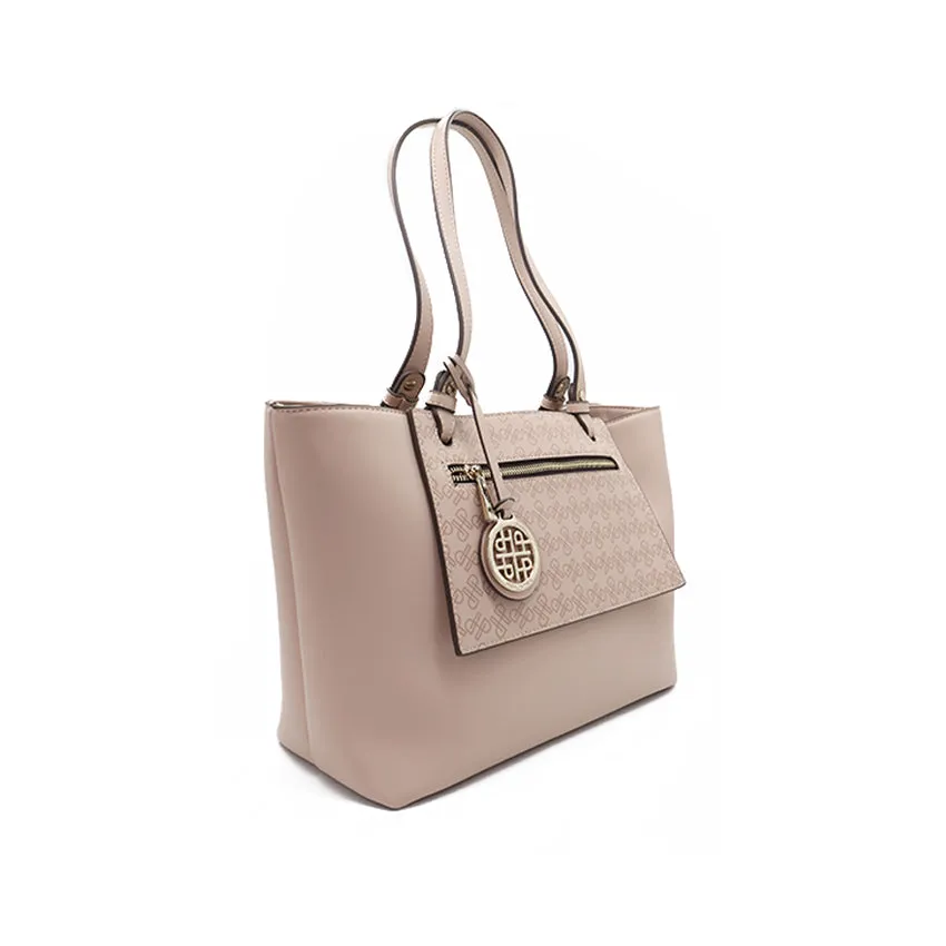 Mono Tote (L) Women's Bag - Beige