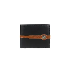 Montana West Genuine Leather Shot Gun Shell Men's Wallet Black/Brown