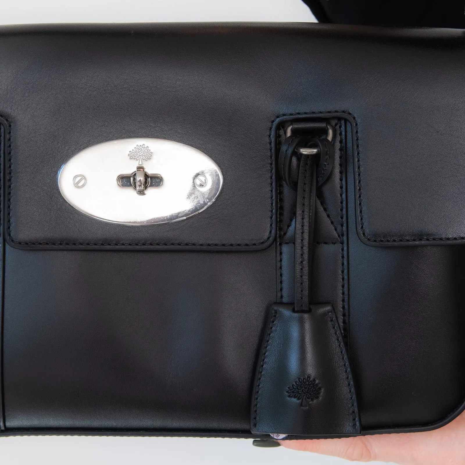 Mulberry Black Leather East West Bayswater Bag