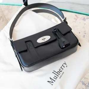 Mulberry Black Leather East West Bayswater Bag