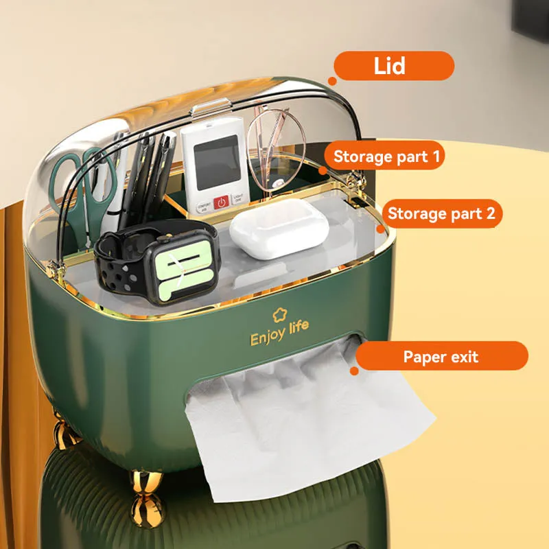 Multi-Function Tissue Storage With Lid