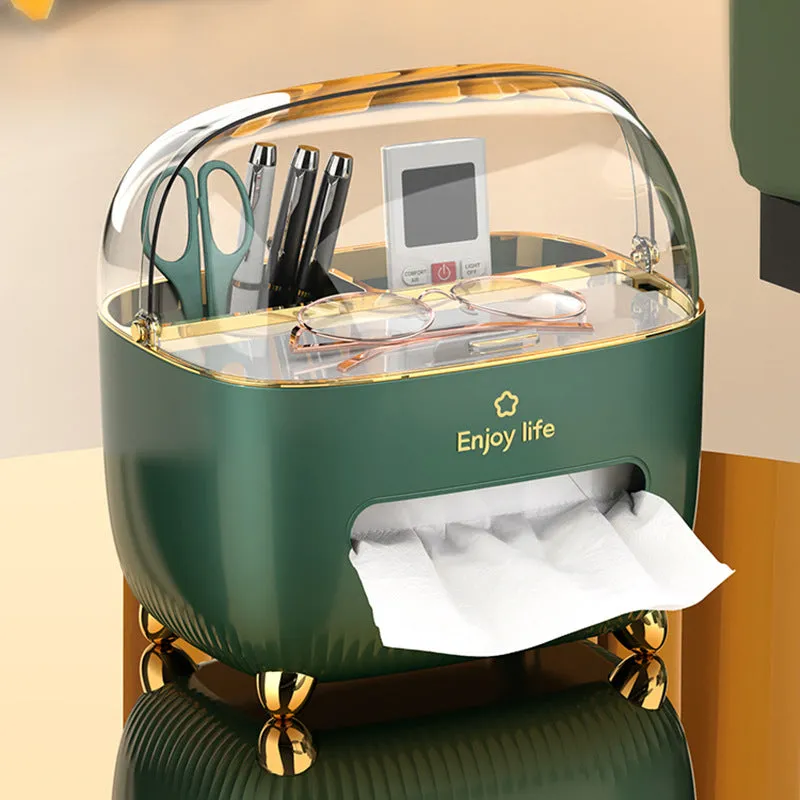 Multi-Function Tissue Storage With Lid