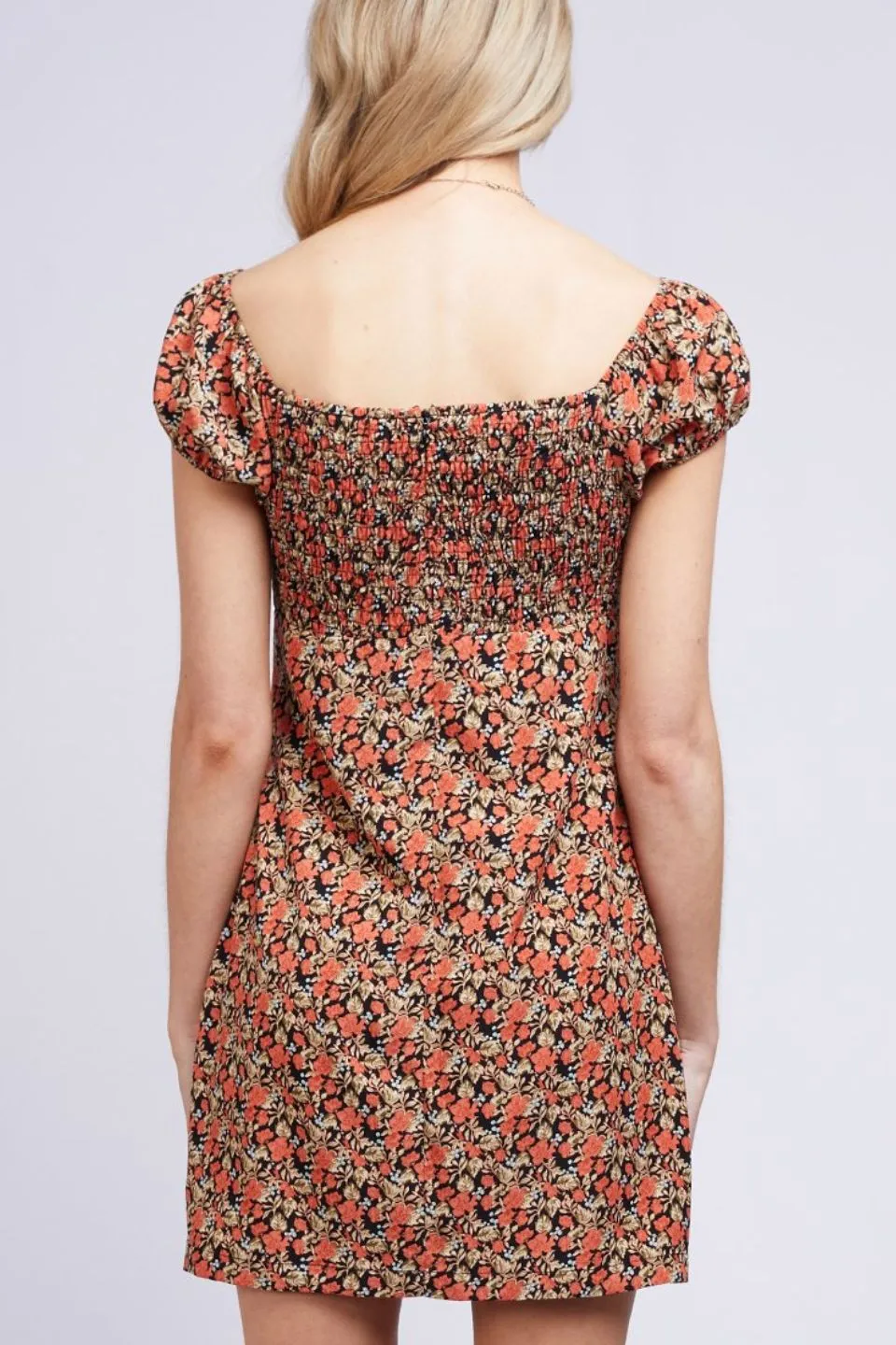 Mystic Terracotta Floral Mini Dress