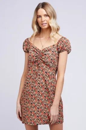 Mystic Terracotta Floral Mini Dress