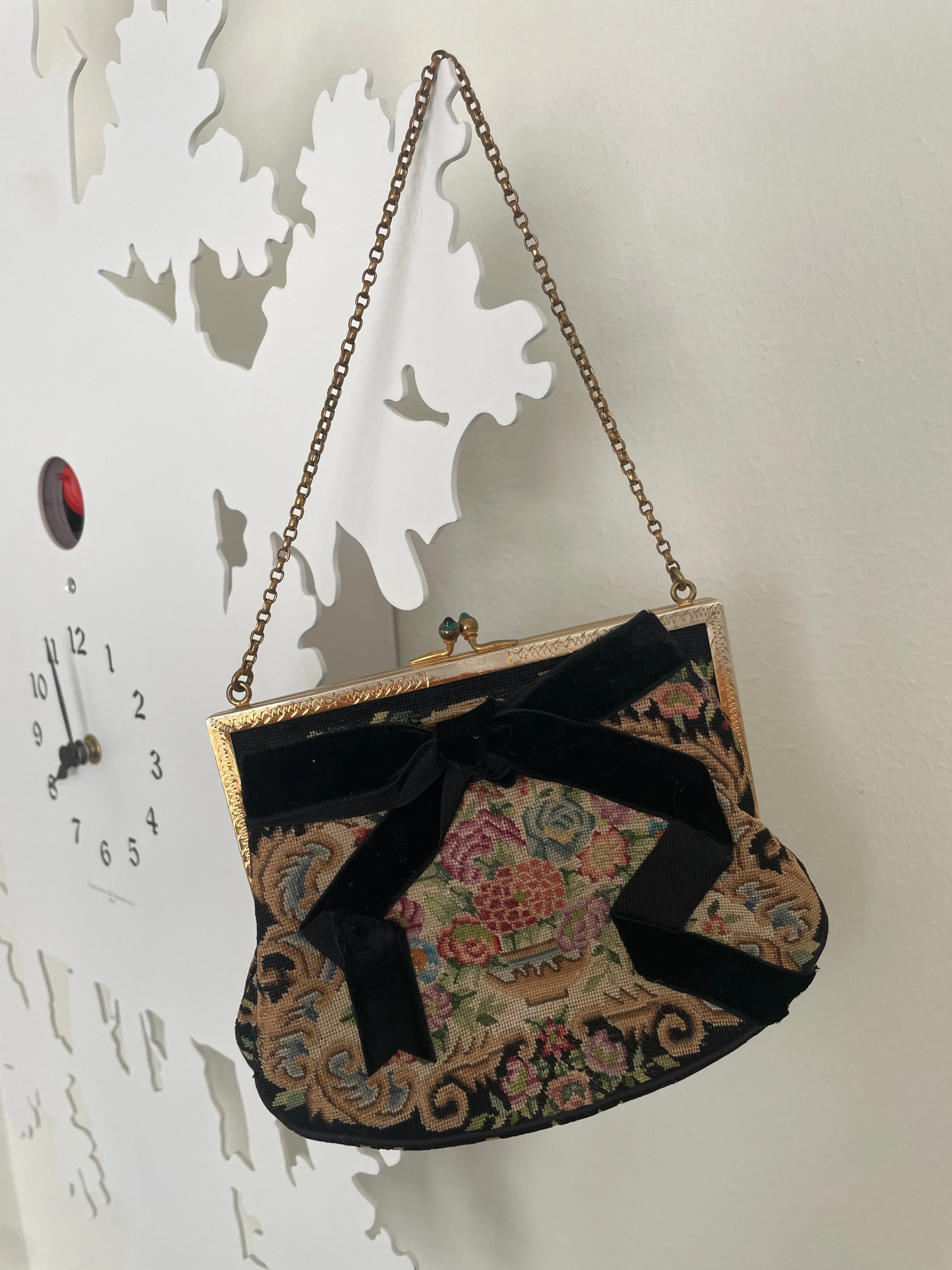 Needlepoint Bow Bag