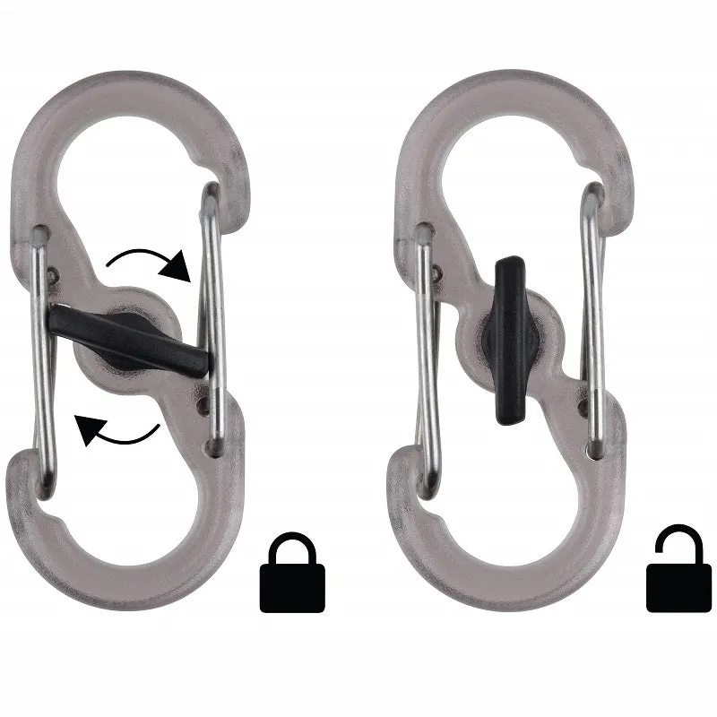 NITEIZE KEYRACK LOCKER S-BINER - PLASTIC MINI MICROLOCK