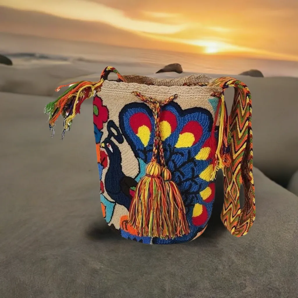 Oaklyn Large Handmade Punch-needle Wayuu Mochila Bag