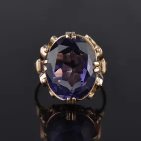 ON HOLD Retro 14K Gold 8 CTW Color Change Sapphire Ring