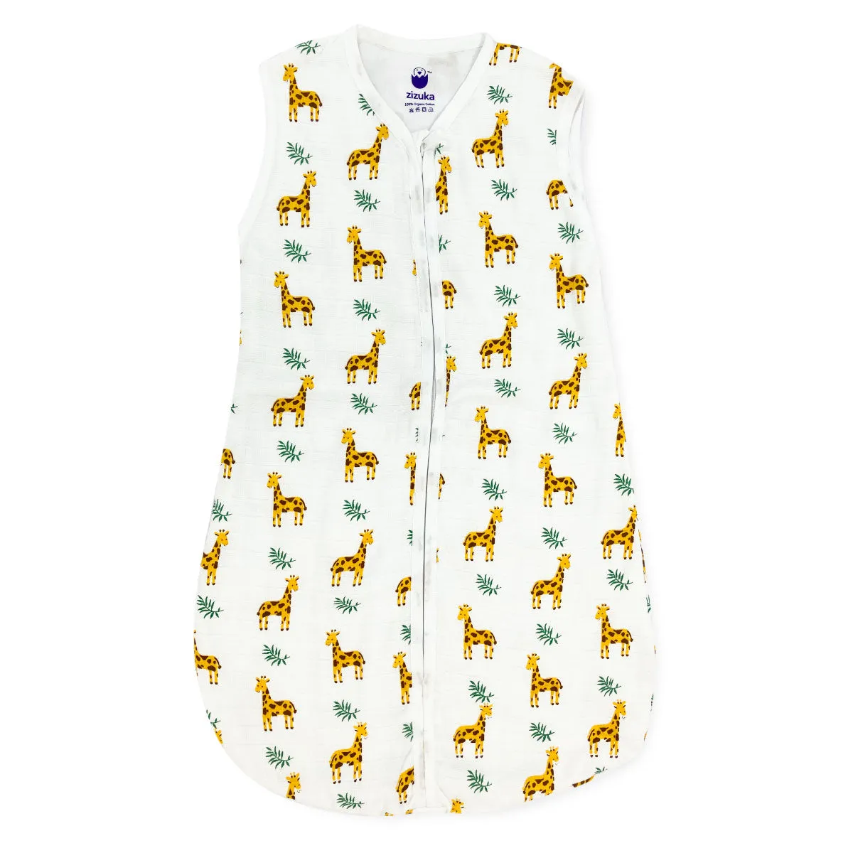 Organic Muslin Baby Sleeping Bag -Giraffe