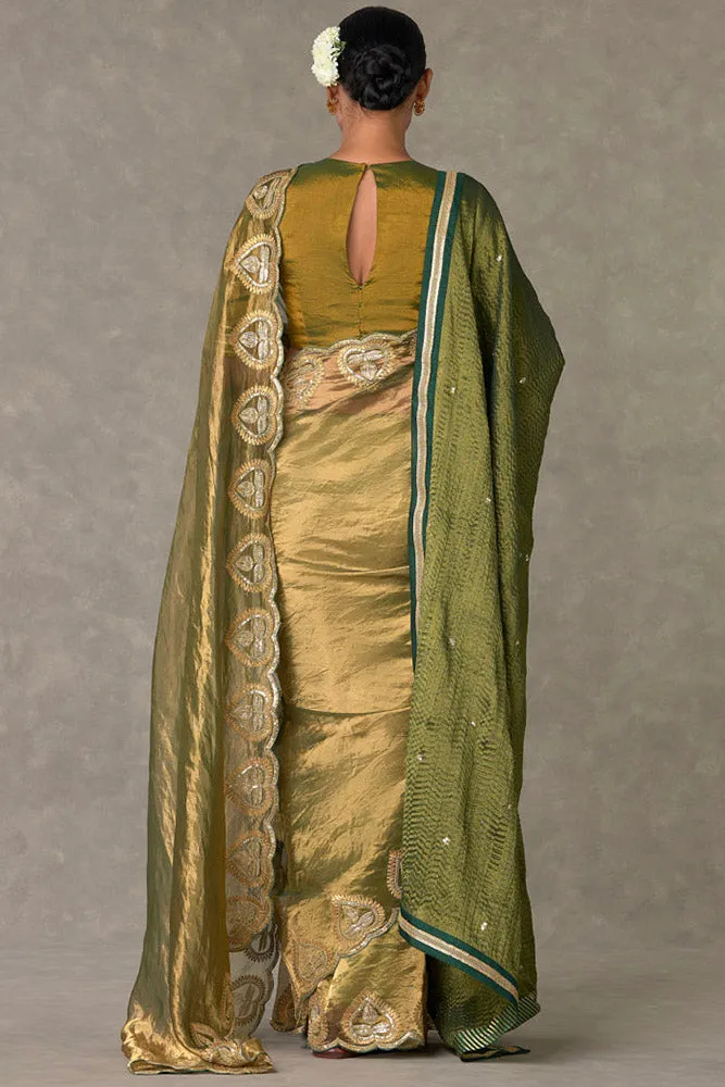 'Paan' Tissue Saree Set