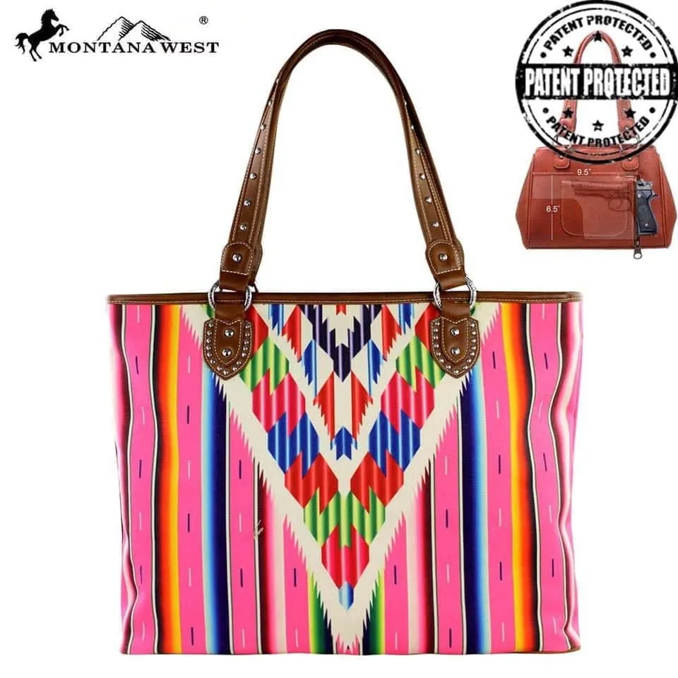 Pink serape XL tote