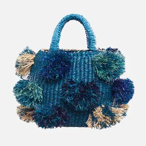 Pom Pom Bag Blue