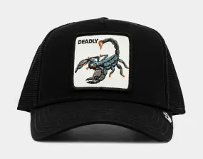 Premium Deadly Trucker Mens Hat (Black/White)