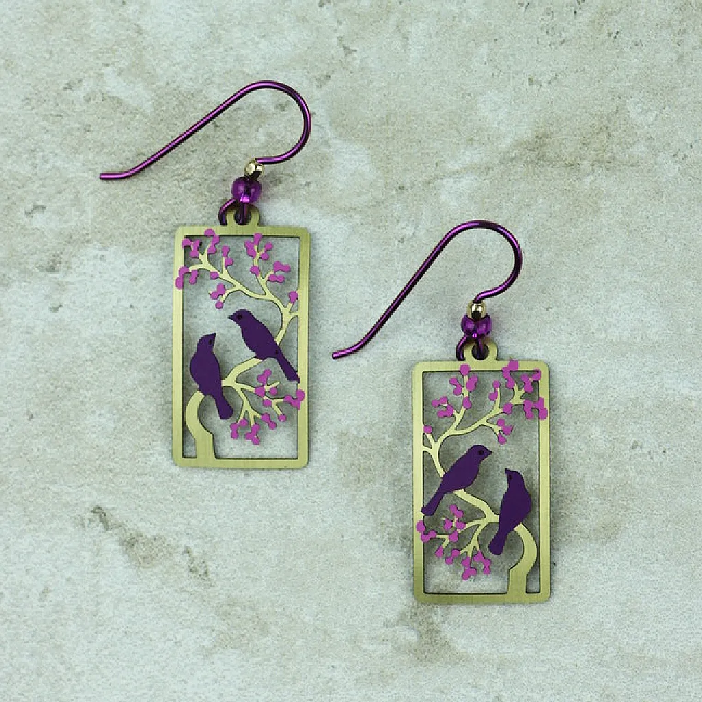 Purple Martin Earrings