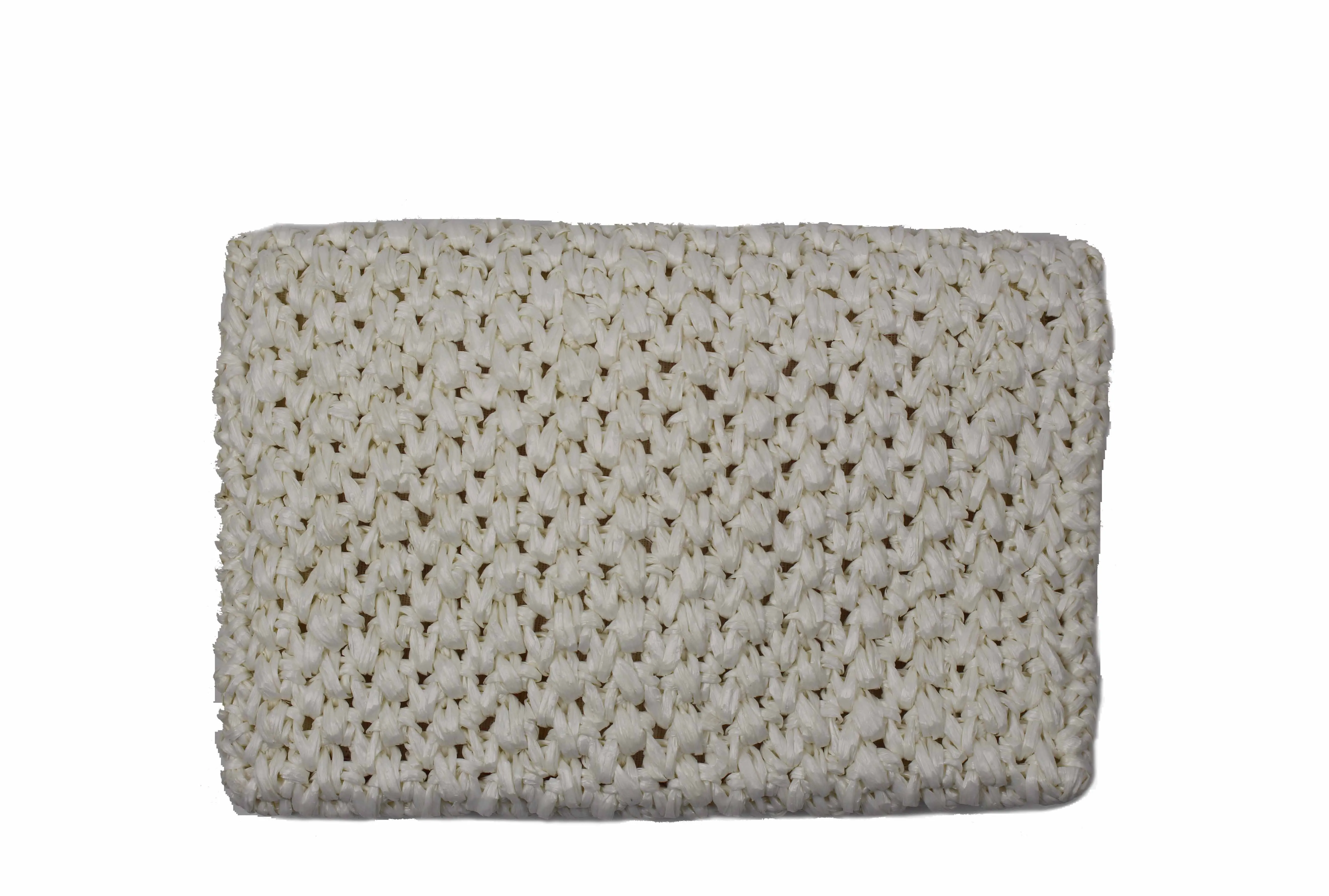 RODO white crochet raffia bag