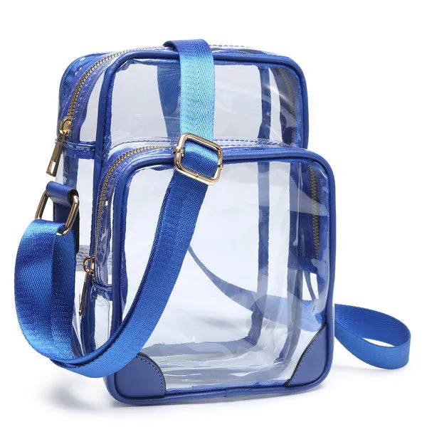 See Thru Multi Compartment Crossbody Bag