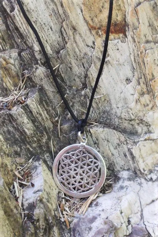 Silver Flower Of Life Necklace