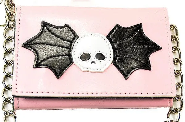 Skull And Wing Patched Wallet