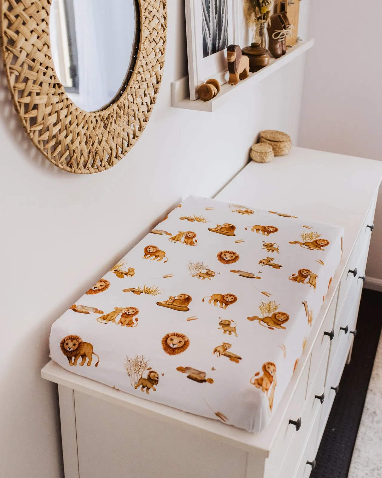 Snuggle Hunny Bassinet Sheet/Change Pad Cover - Lion