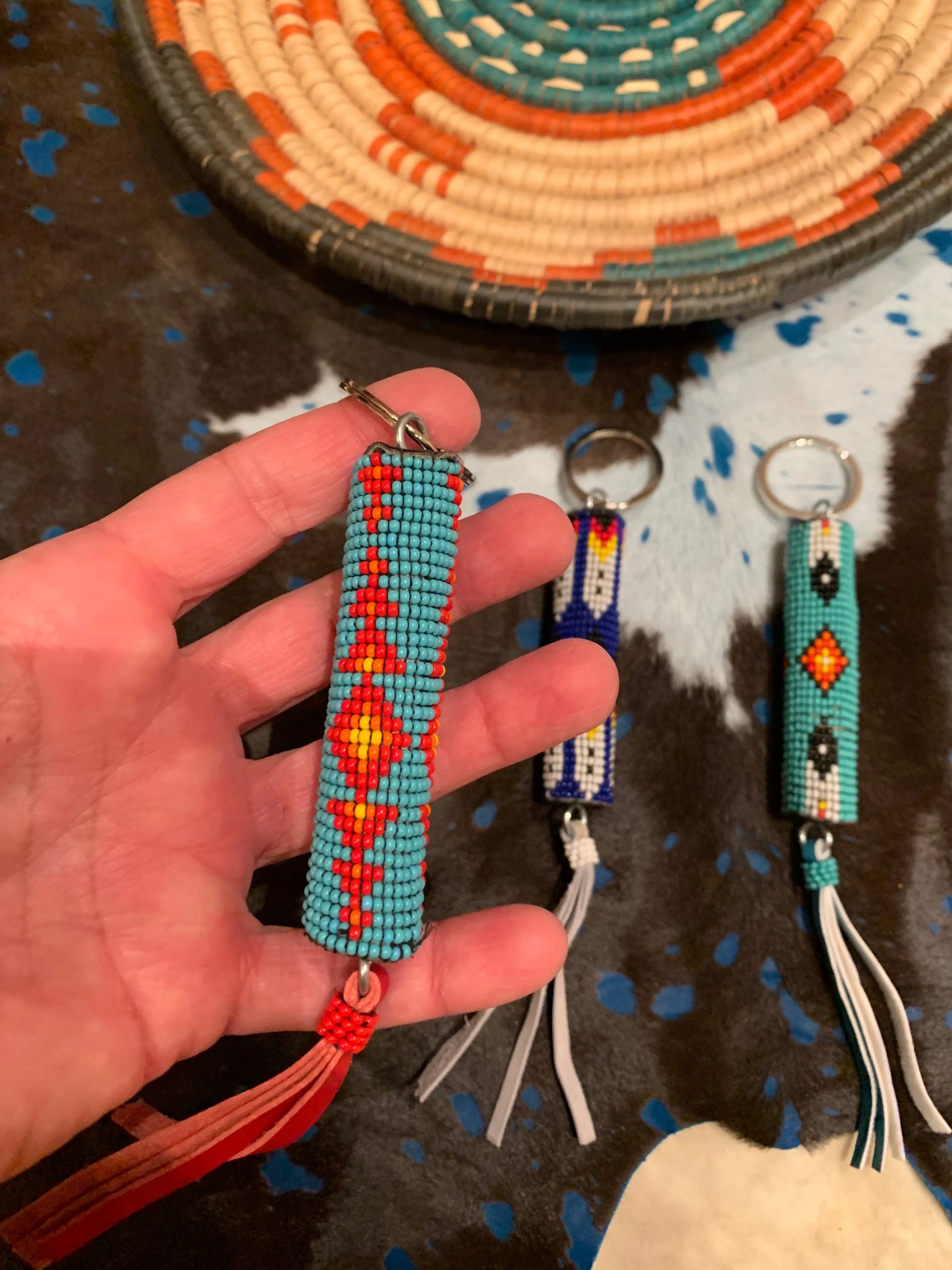 Southwest Beaded KEYCHAIN or PURSE PULL