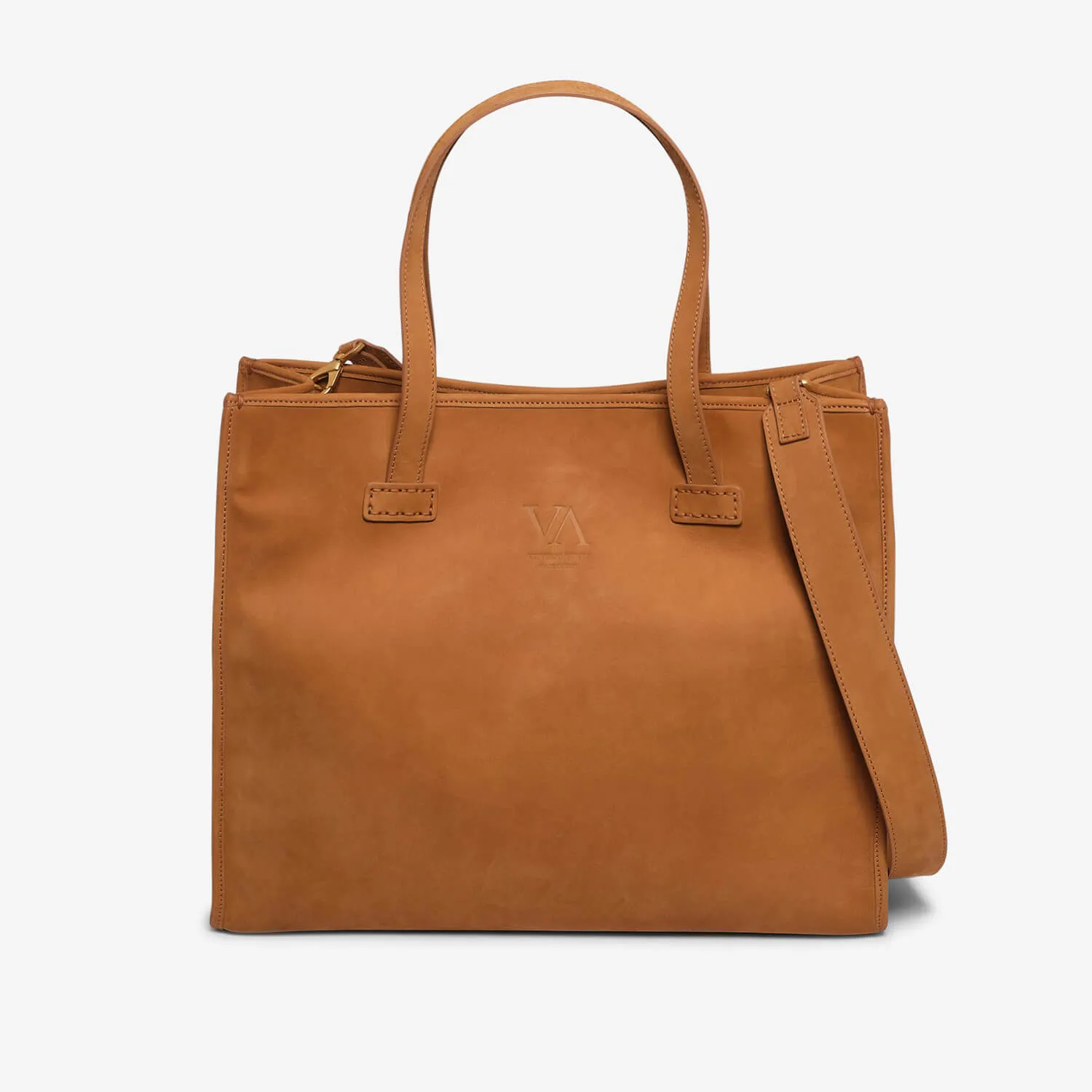 Tan nubuck big box bag