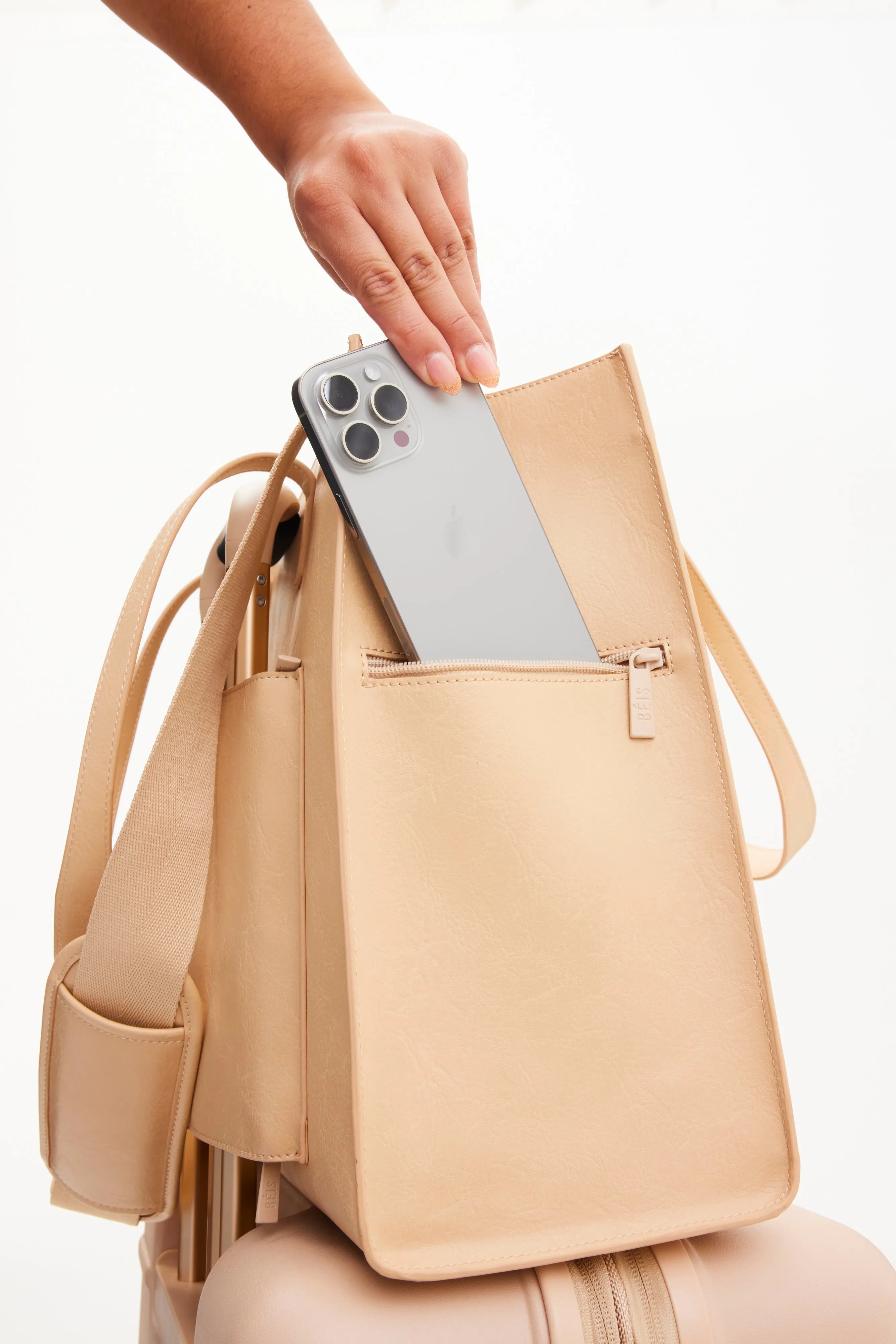 The Large Work Tote in Beige