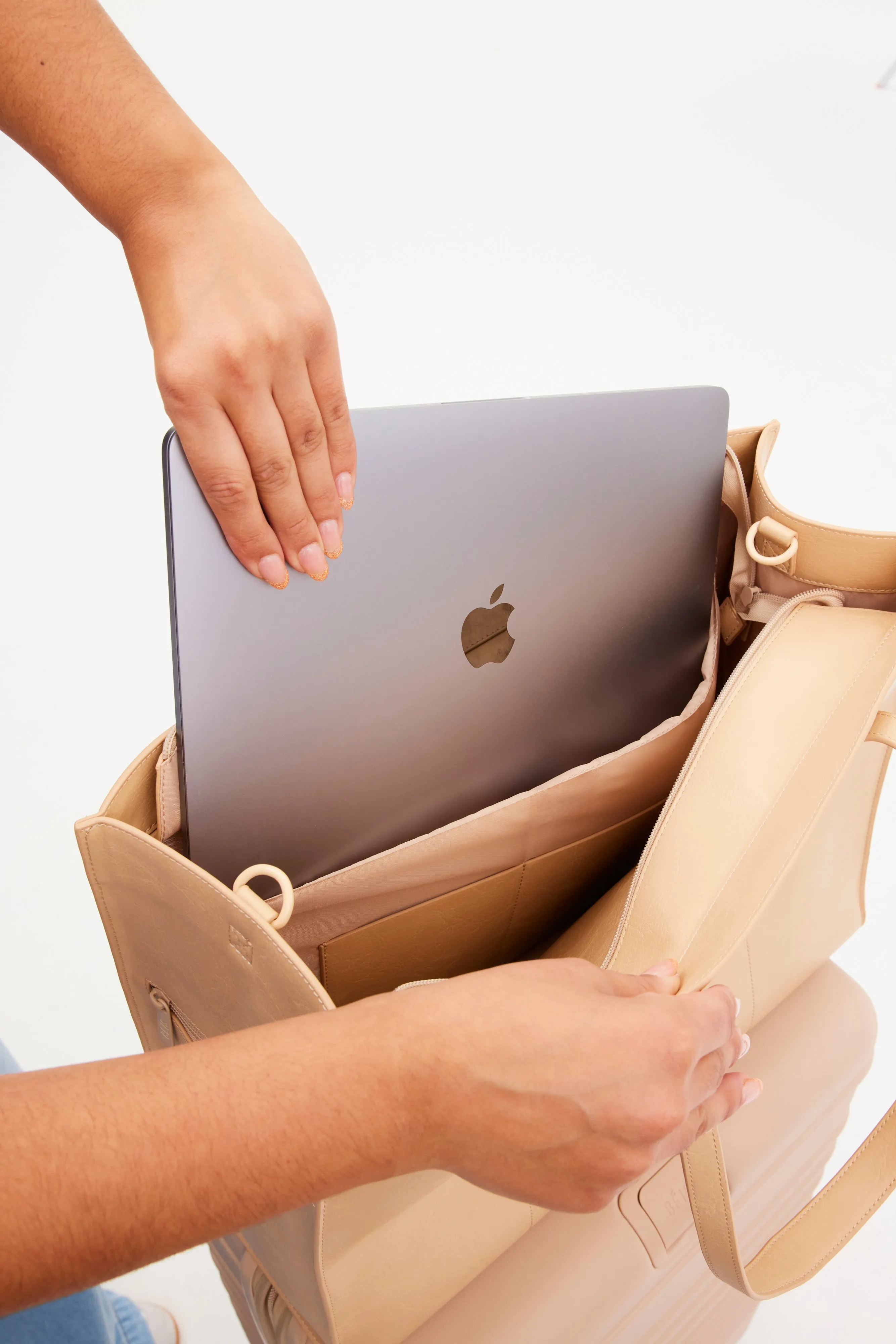 The Large Work Tote in Beige