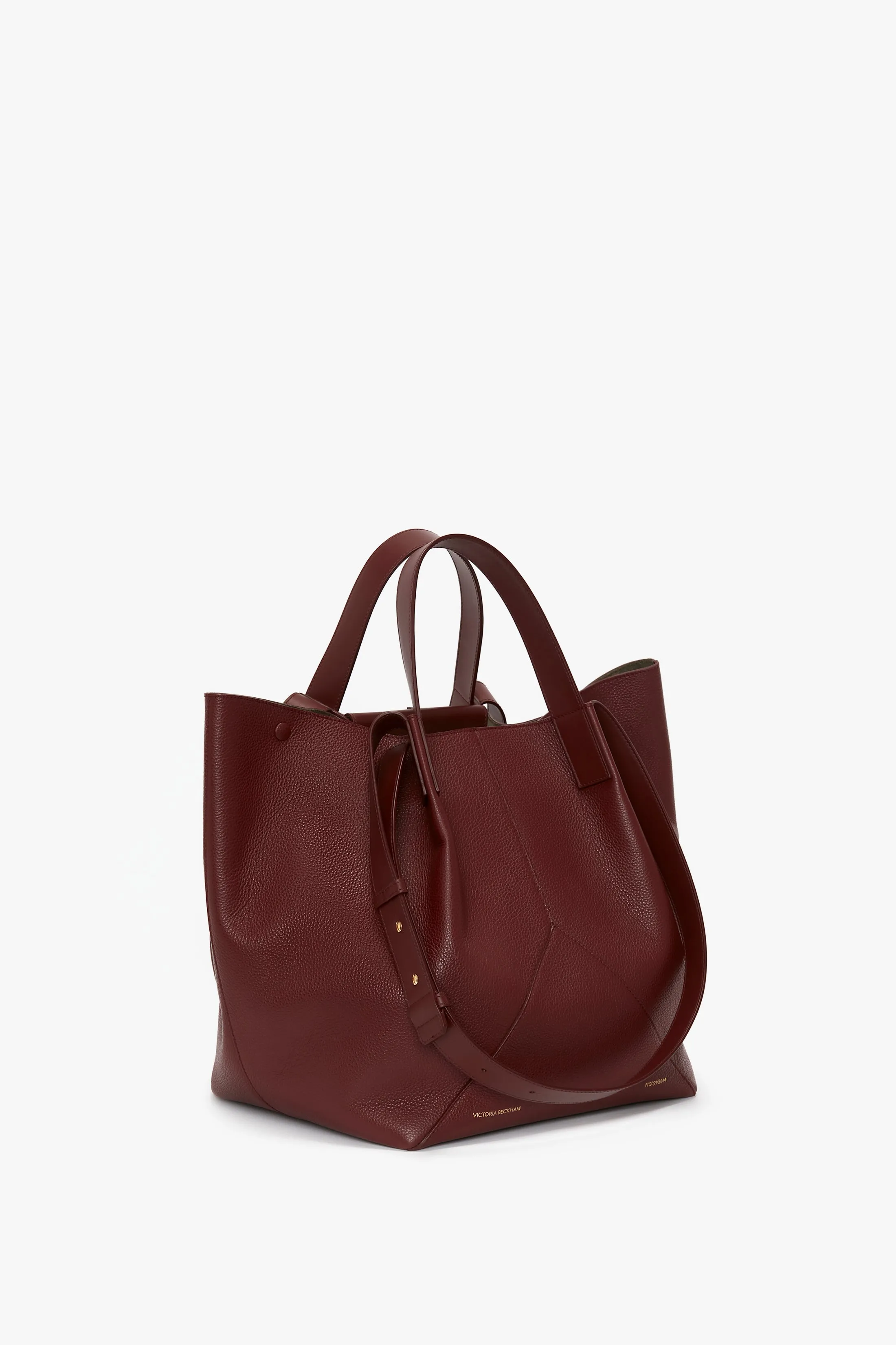 The Medium Tote In Burgundy Leather