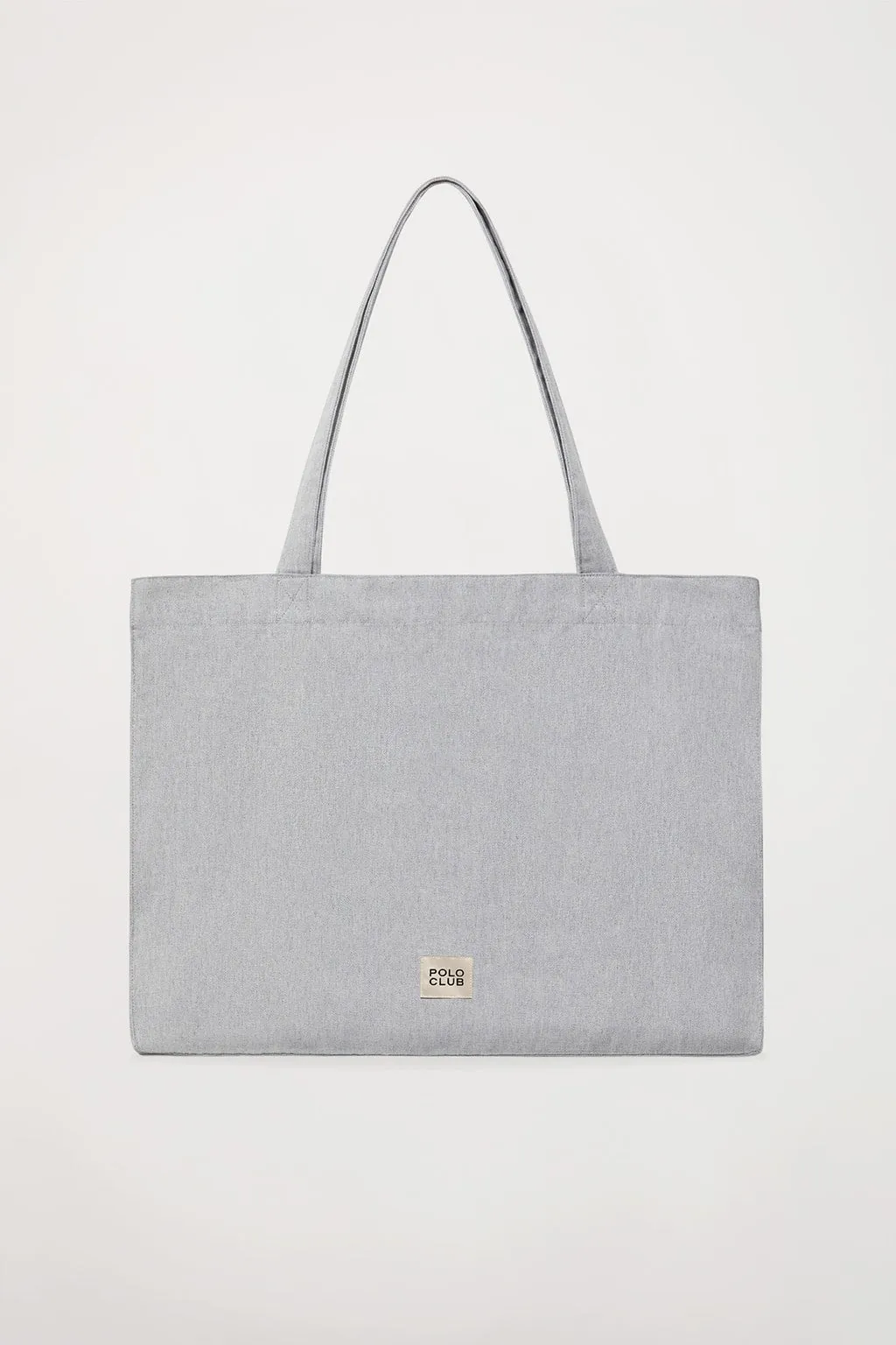 Tote bag gris con print Polo Club