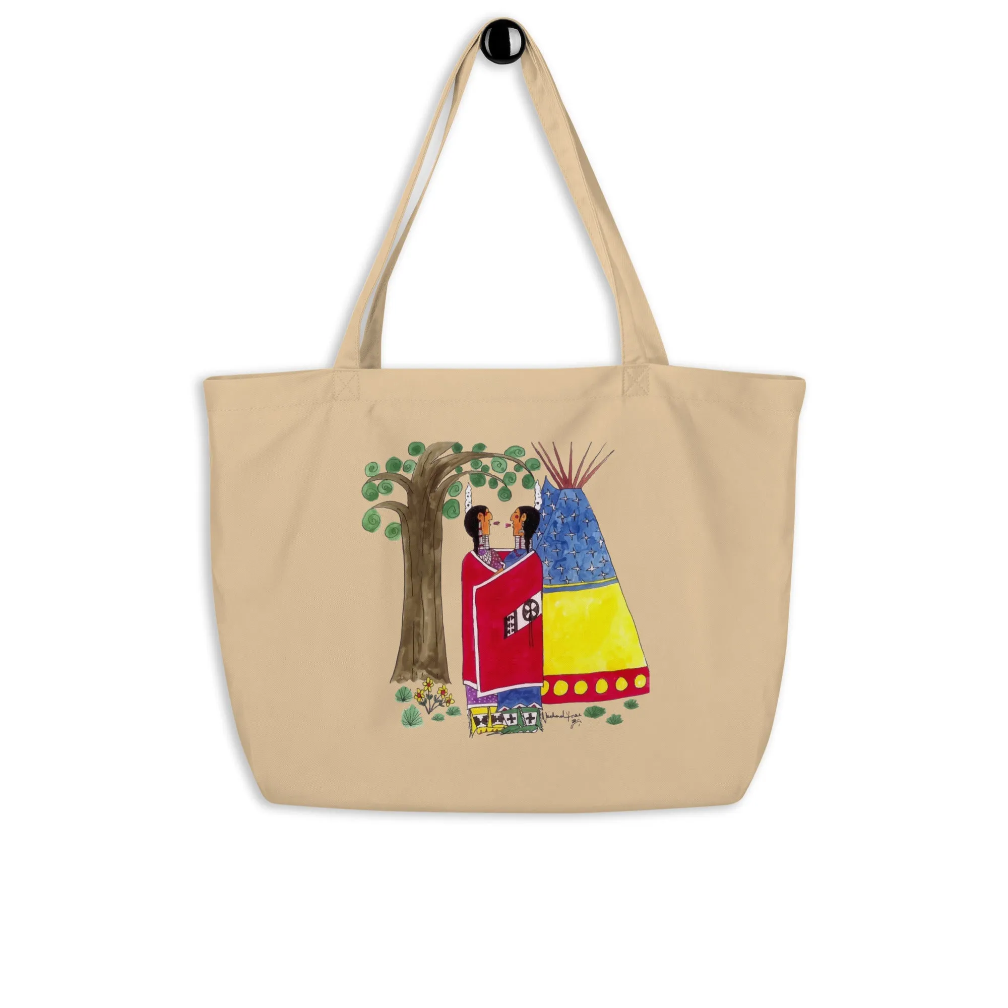 Two Spirit (two sides!) - Large organic tote bag