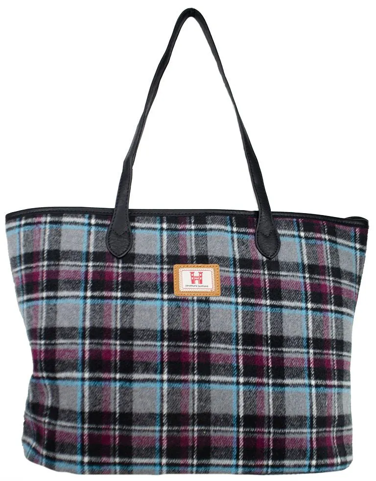 Violet Check Tartan Handbag