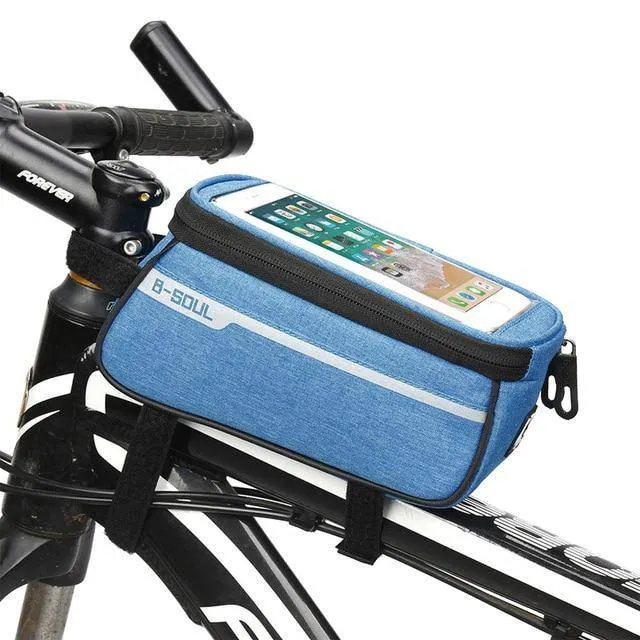 Waterproof Bicycle Bag Nylon Bike Cycling Cell Mobile Phone Bag Case 5.5'' 6'' Bicycle Panniers