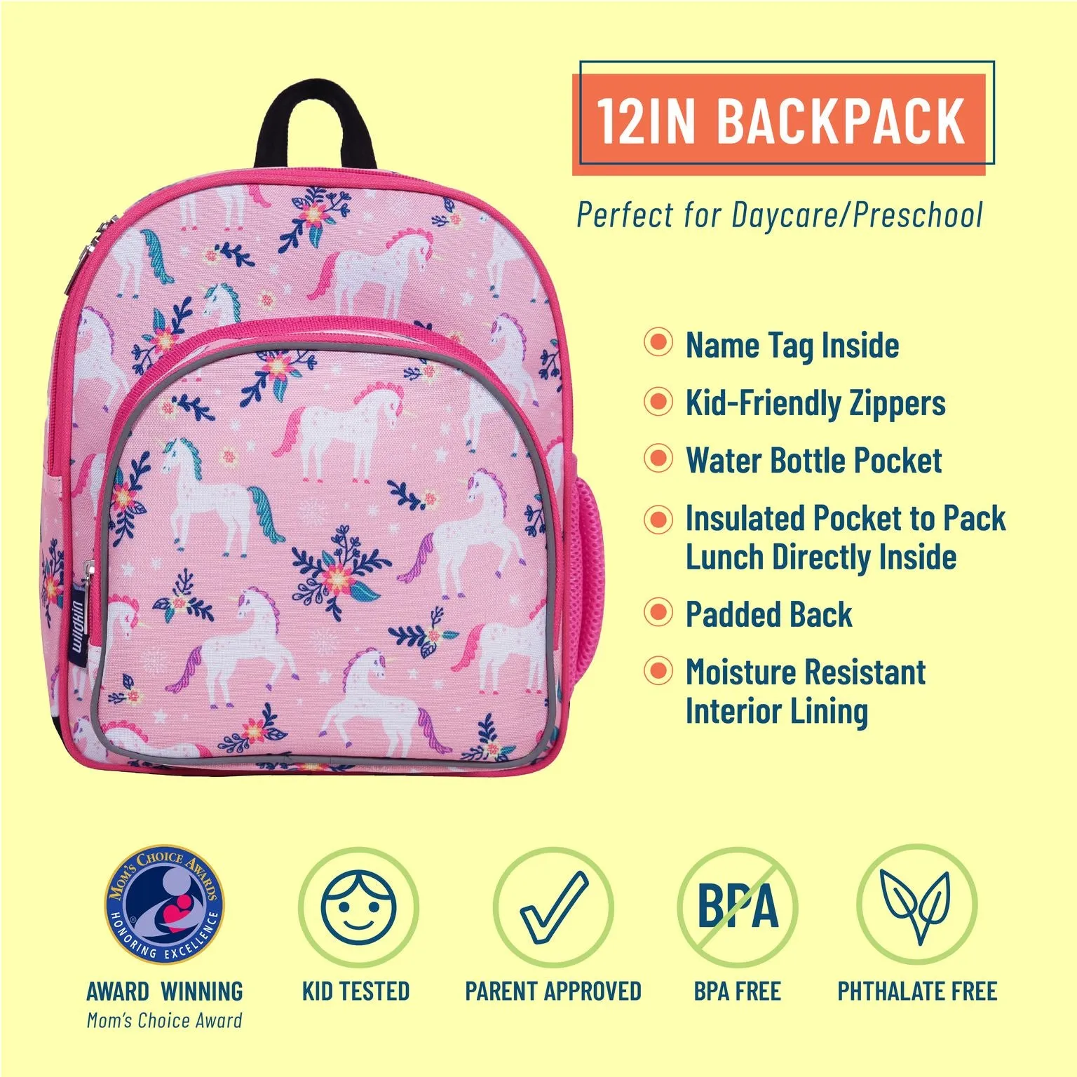 Wildkin Magical Unicorns Pack 'n Snack Backpack