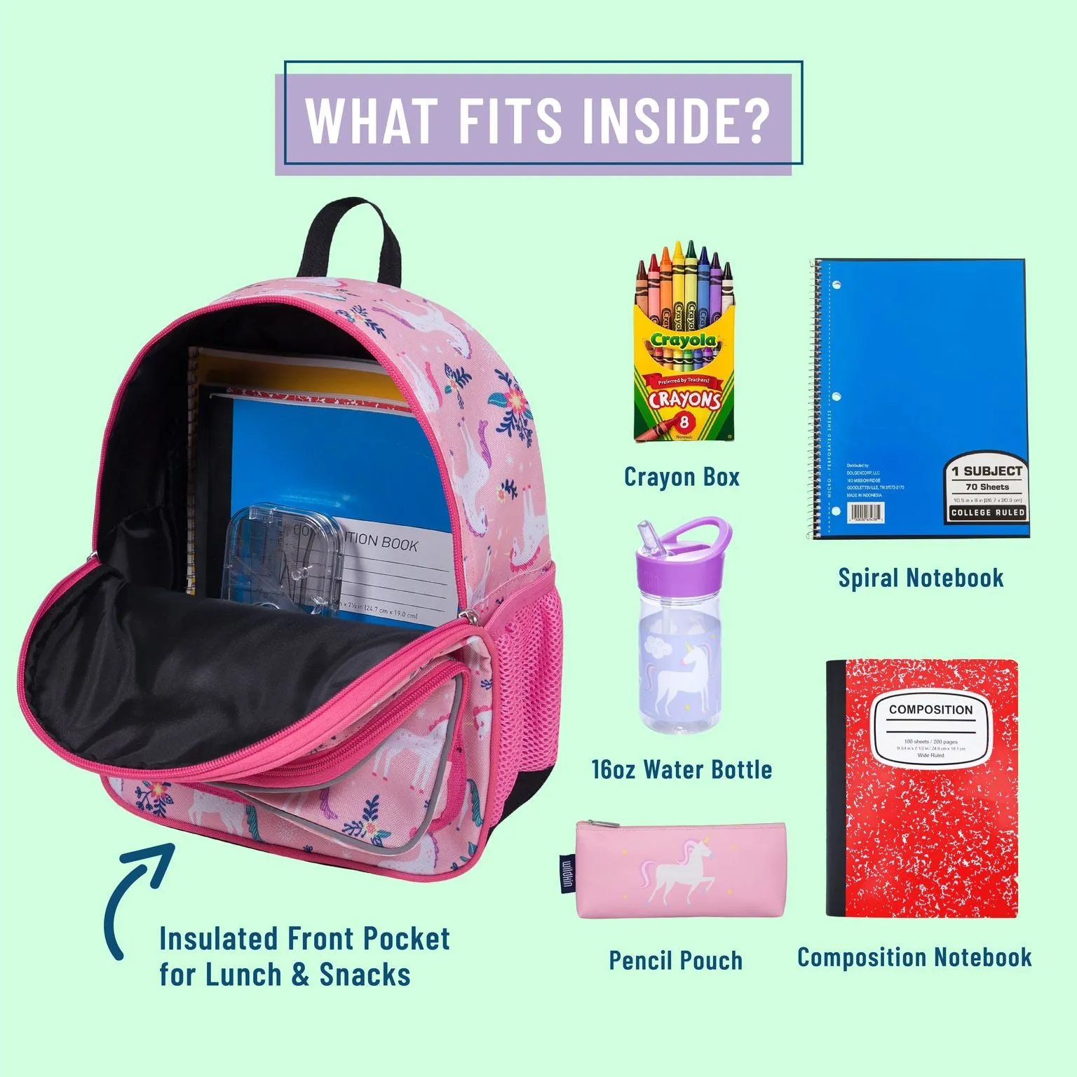 Wildkin Magical Unicorns Pack 'n Snack Backpack