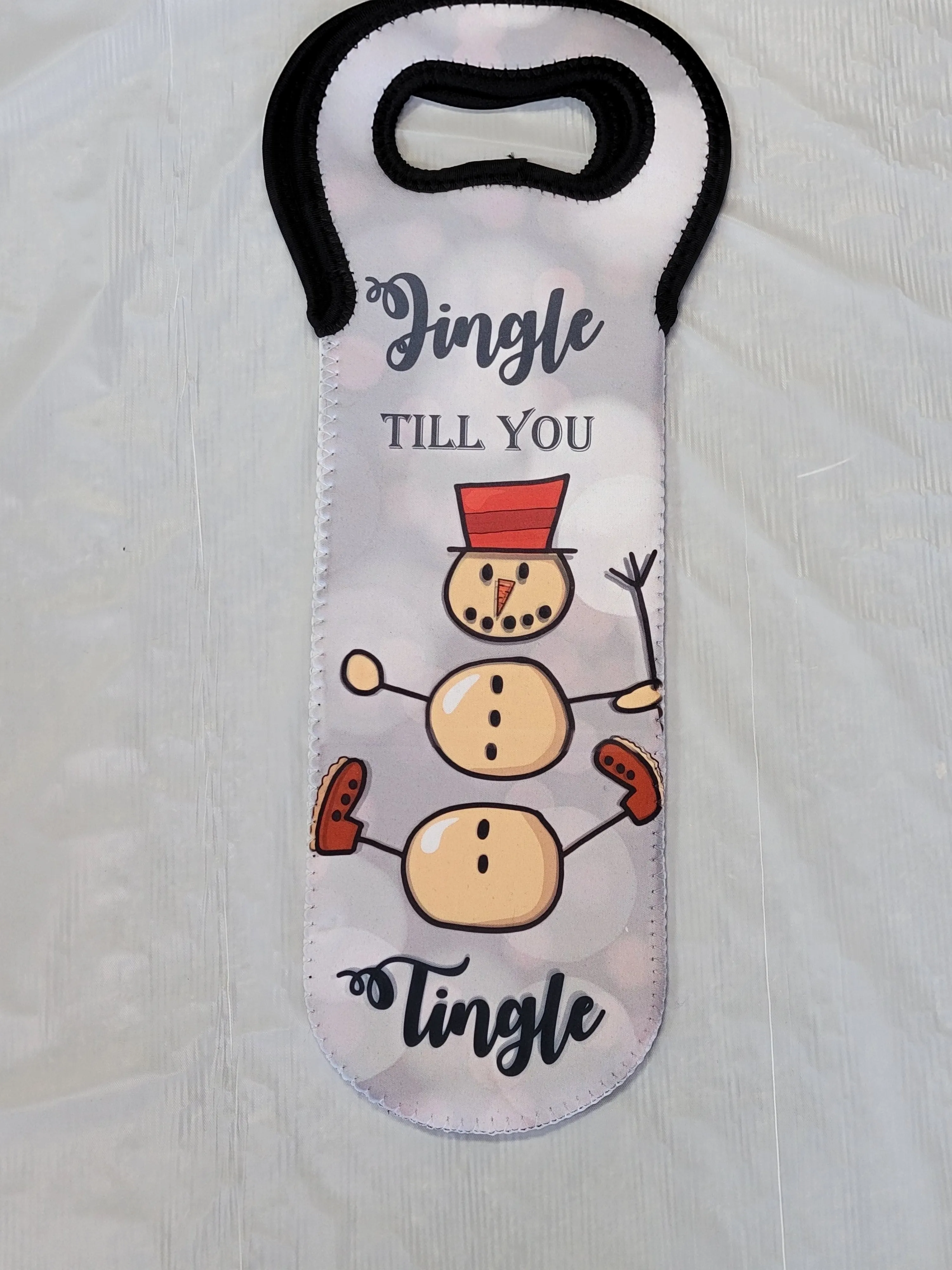 Winter Snowman Funny Wine Carrier Gift Bag