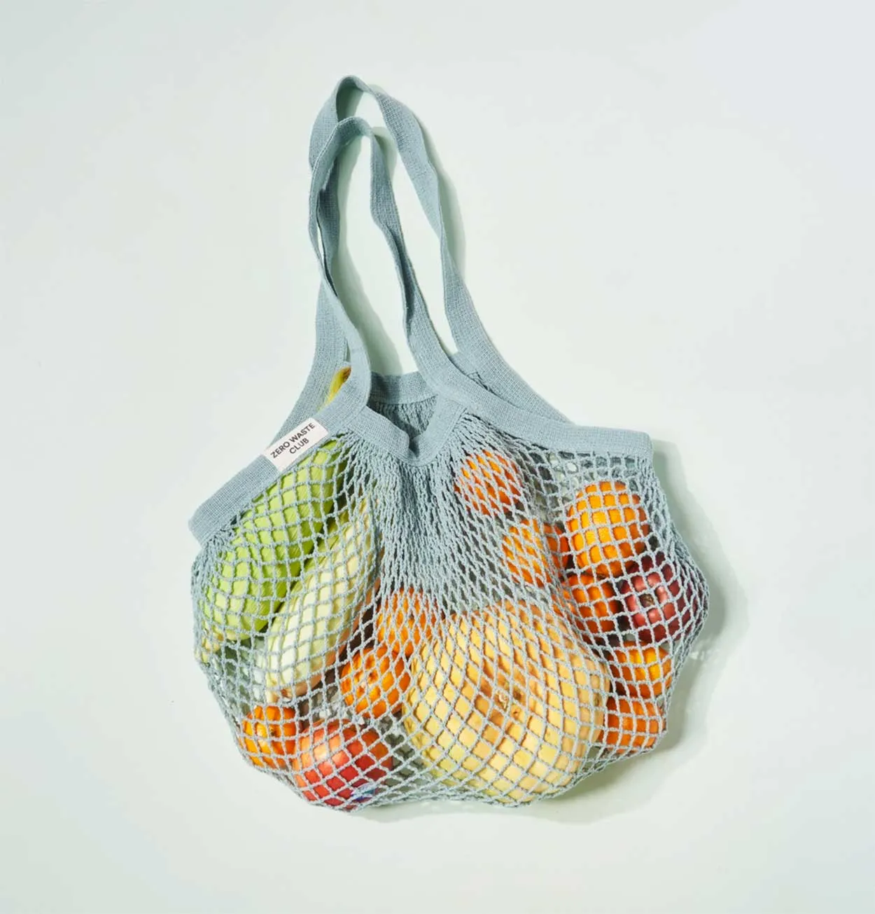 Zero Waste Club Organic Cotton Mesh Shopping Grocery Bag in Coal Grey